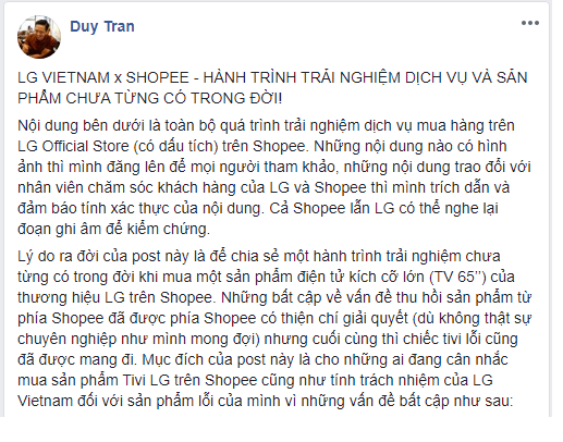 Vẫn câu chuyện mua hàng online: Hứng khởi đặt chiếc TV to