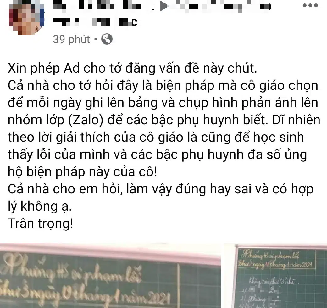 Phụ huynh phản ánh cô giáo "bêu tên" học sinh phạm lỗi hằng ngày lên bảng, nhưng ngạc nhiên nhất là phản ứng "không thể ngờ" của hội cha mẹ - Ảnh 2. Phụ huynh phản ánh cô giáo "bêu tên" học sinh phạm lỗi hằng ngày lên bảng, nhưng ngạc nhiên nhất là phản ứng "không thể ngờ" của hội cha mẹ - Ảnh 2.