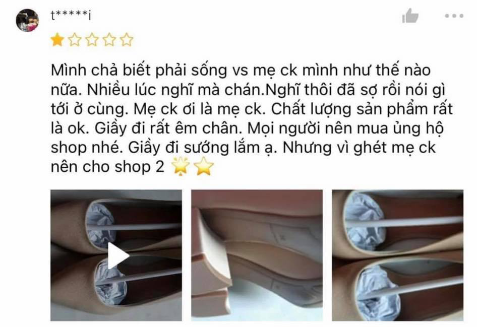 Nhận được đôi giày tốt nhưng người phụ nữ này vẫn vội vã đánh giá 2 sao cho shop giày vì lý do Nhận được đôi giày tốt nhưng người phụ nữ này vẫn vội vã đánh giá 2 sao cho shop giày vì lý do