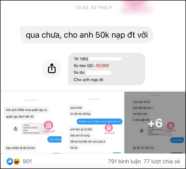 Gặp bạn trai đào mỏ đến 10 nghìn cũng đi xin, cô gái bóc phốt lên mạng xã hội: Sốc nhất chính là câu tuyên bố cuối cùng của gã “ăn quỵt” - Ảnh 1.