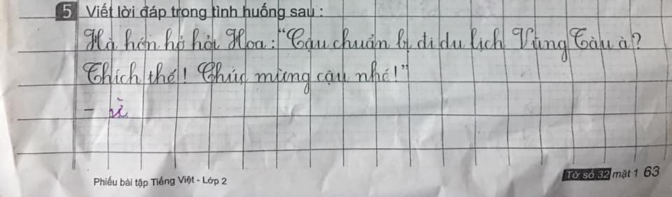 Học sinh tiểu học làm bài tập Tiếng Việt, viết đúng 4 từ mà phụ huynh cười ngất: Con nhà mình lòng dạ sắt đá, phũ phàng quá - Ảnh 2.