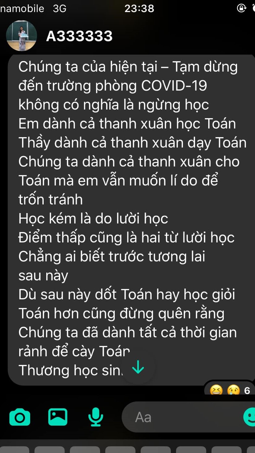 Thầy giáo dạy Toán bắt trend "Thương em" của Sơn Tùng siêu nhạy nhưng đọc nội dung xong lũ học sinh chỉ biết "khóc thét" - Ảnh 1.