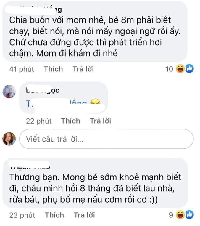 Lên mạng than trời vì con 8 tháng chưa biết đứng, các mẹ thi nhau động viên mà dân mạng được bữa