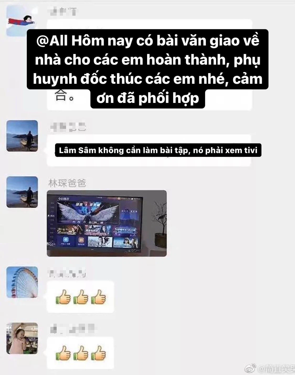 Cô giáo nhắn tin vào nhóm chung nhắc học sinh làm bài, ông bố đáp lại một câu khiến tất cả phụ huynh khác ngỡ ngàng bật ngửa - Ảnh 1.