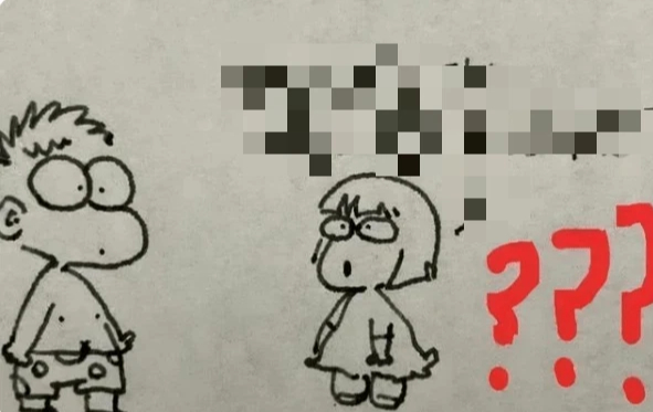 The teacher asked to go home to paint freely, elementary school students drew a family photo, revealing their mother's SECRETS: In the next few months, they probably won't dare to pick up their children - Photo 1.