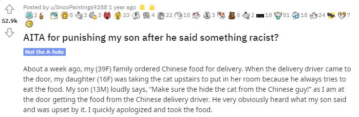 The 13-year-old son insulted the delivery staff and didn't even apologize, the mother immediately had a good handle: The family was disturbed, but netizens praised it all - Photo 1.
