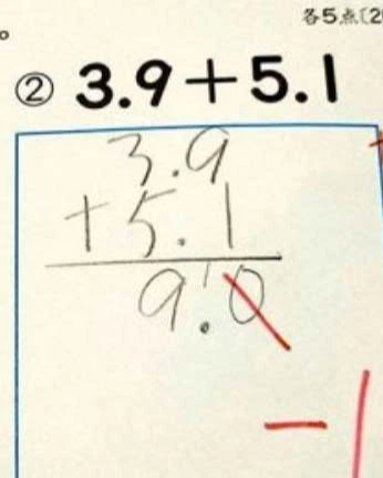 Bài Toán 3,9 + 5,1 = 9 bị giáo viên GẠCH SAI, bà mẹ quyết hỏi cho ra lẽ nhưng câu trả lời nhận về quá BẤT NGỜ - Ảnh 1.