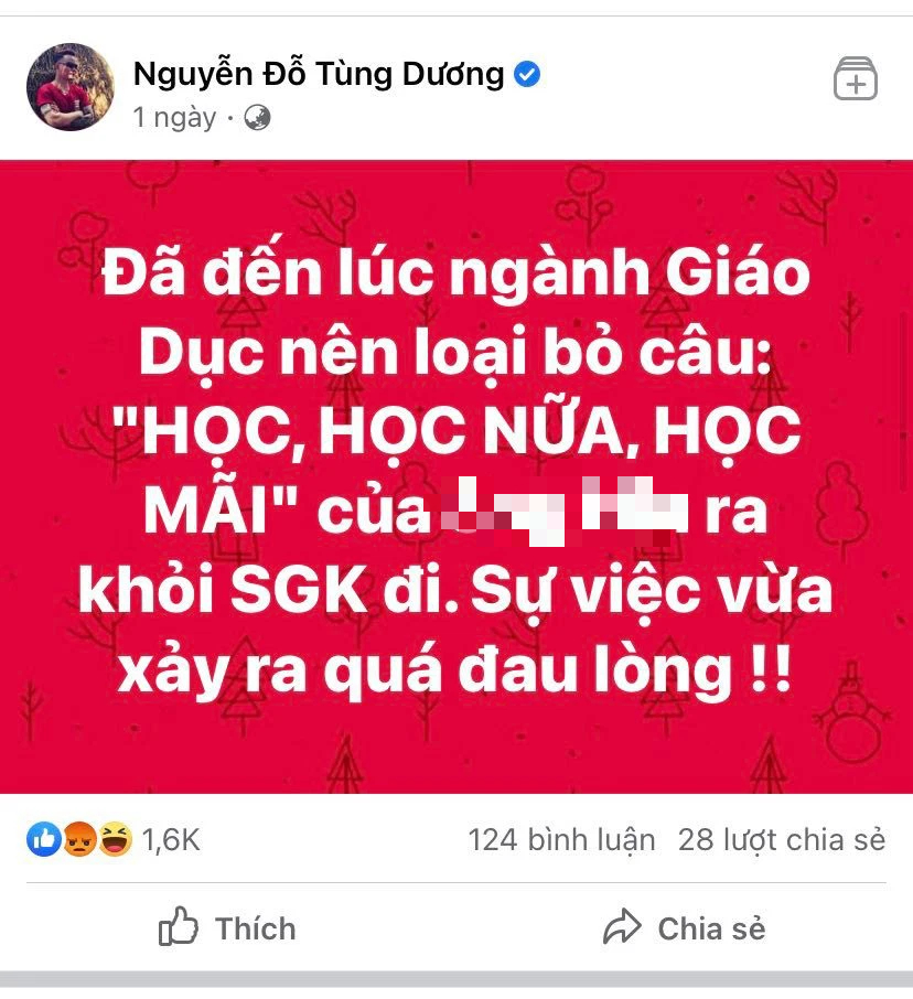 Nam diễn viên nổi tiếng của VTV đang gây tranh cãi vì tuyên bố: