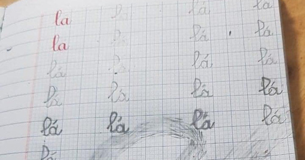 Giục em gái lớp 1 tập viết hết trang giấy, anh trai nhận về cái kết