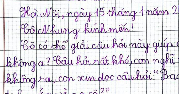 Học sinh viết tâm thư, chỉ hỏi 1 câu vỏn vẹn 9 từ mà cô giáo 'đứng hình'