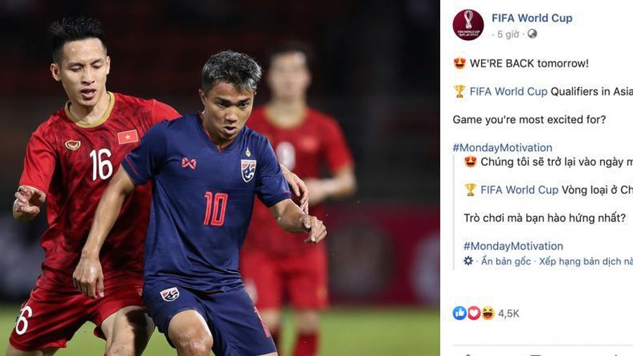 Nghe VietNamNet: FIFA chọn Việt Nam vs Thái Lan là trận cầu tâm điểm thế giới