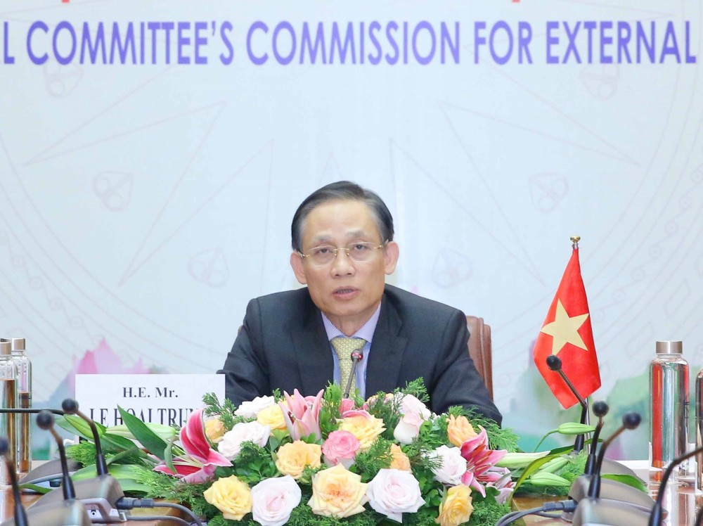 Trưởng Ban Đối ngoại Trung ương Lê Hoài Trung phát biểu. (Nguồn: TTXVN)