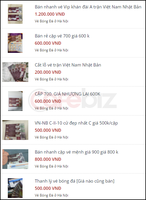 Trước trận Việt Nam - Nhật Bản: Dân phe vé bắt đầu bán cắt lỗ bằng mọi giá - Ảnh 4.