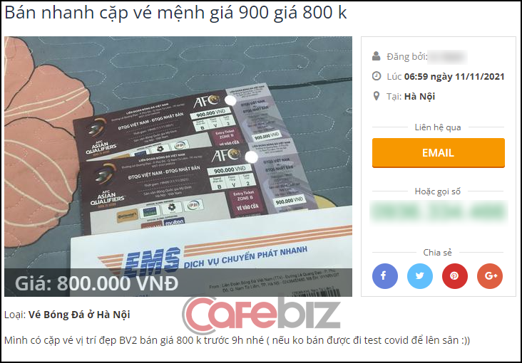 Trước trận Việt Nam - Nhật Bản: Dân phe vé bắt đầu bán cắt lỗ bằng mọi giá - Ảnh 2.