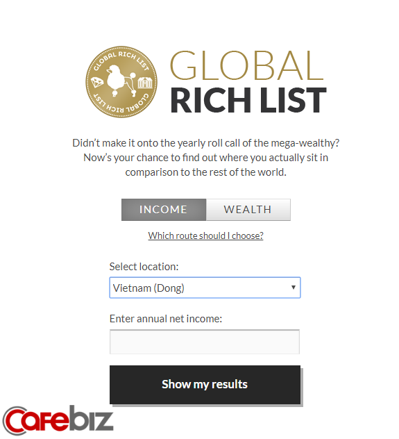Chỉ một cú click để biết mình giàu thứ mấy trên thế giới, bạn sẽ bất ngờ về kết quả! - Ảnh 1.