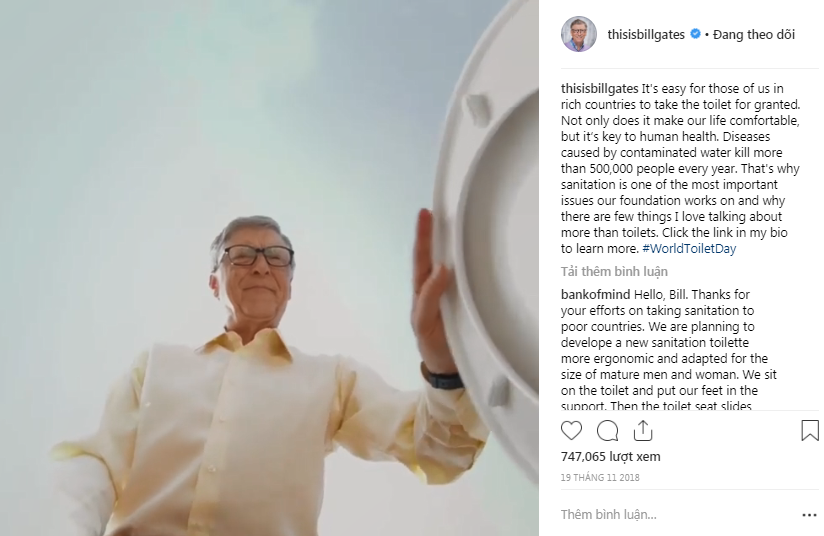 Tiền nhiều để làm gì: Bill Gates đi khắp thế giới ngắm toilet, đánh răng cũng nghĩ tới người nghèo - Ảnh 1.