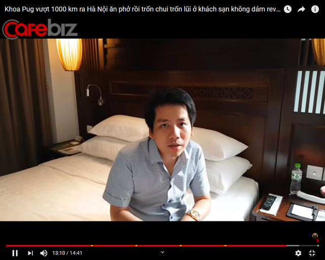 Lần tái xuất mới nhất của Khoa Pug: Trốn chui trốn lủi không dám review khách sạn ở Hà Nội vì sợ bị... đấm - Ảnh 1.