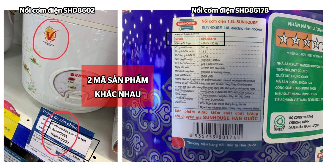 Sunhouse lên tiếng về hình ảnh nồi cơm điện xuất xứ Trung Quốc nhưng dán tem hàng Việt: Do đối tác ghi nhầm thông tin - Ảnh 3.