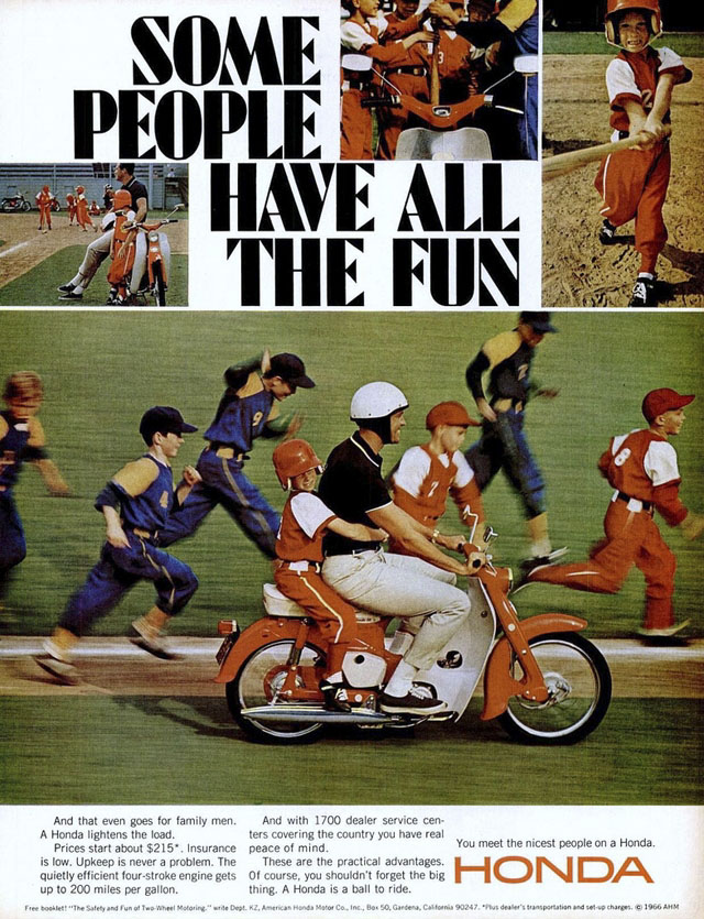 Honda Super Cub được quảng cáo tại Mỹ