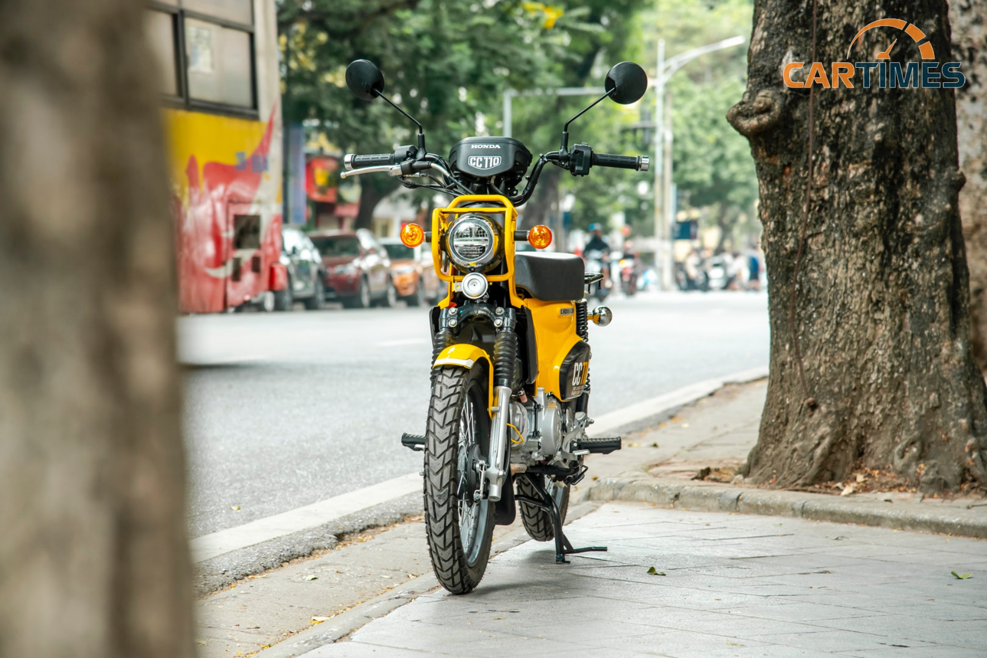 Xe Honda Cross Cub rất dễ nhận ra với ngoại hình khác biệt