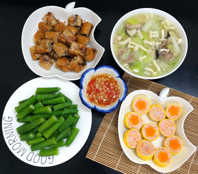 Mê tít mâm cơm đã ngon lại đẹp của mẹ đảm Hà thành, kéo cả chồng lẫn hai con trai vào bếp - 14