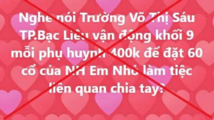 hiệu trưởng lên tiếng về thông tin trường đặt 60 mâm tiệc chia tay lớp 9