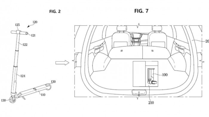 Hyundai đăng ký bằng sáng chế xe điện 2 bánh gấp gọn trong cốp xe 1