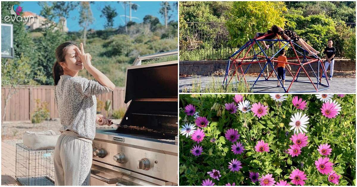 Theo gia đình sang Mỹ định cư, Diệu Hương khoe không gian nhà ngập cây cối