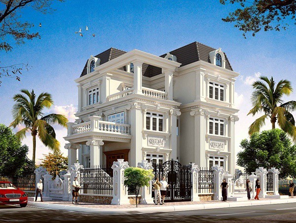 nhung mau biet thu 3 tang dep noi bat, ai di qua cung phai nguoc nhin - 9