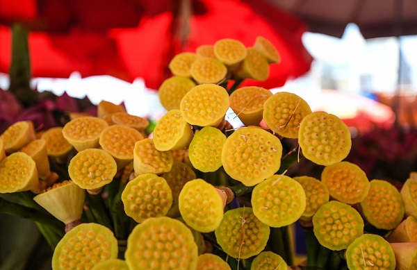 Quang Ba wholesale market is the busiest destination for lotus flower lovers and sellers thanks to its proximity to some big lotus ponds in West Lake.