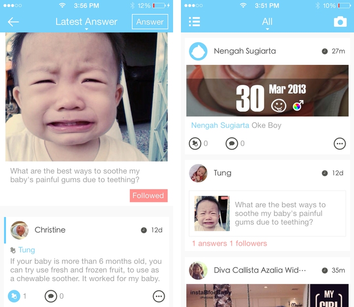 Baby photo app InstaB adds in Q&A section to become Quora for parents