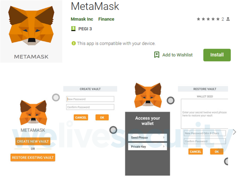 Ứng dụng MetaMask giả mạo trên CH Play đã bị Google gỡ xuống