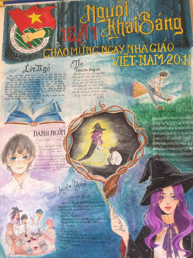 Chia sẻ 15 Mẫu báo tường ngày 20/11 đẹp, độc đáo và sáng tạo - Ảnh 14.