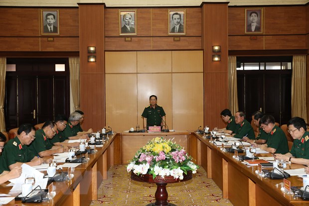 Hoi nghi Tieu ban van kien, nhan su chuan bi Dai hoi Dang bo Quan doi hinh anh 1