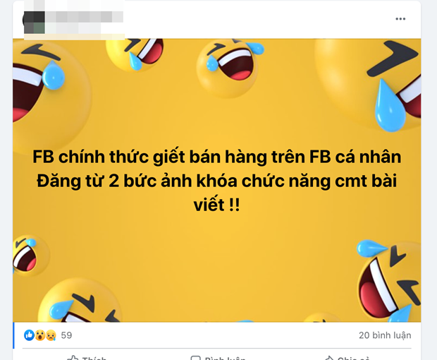 Người dùng 'than trời' vì không thể bình luận bài viết trên Facebook