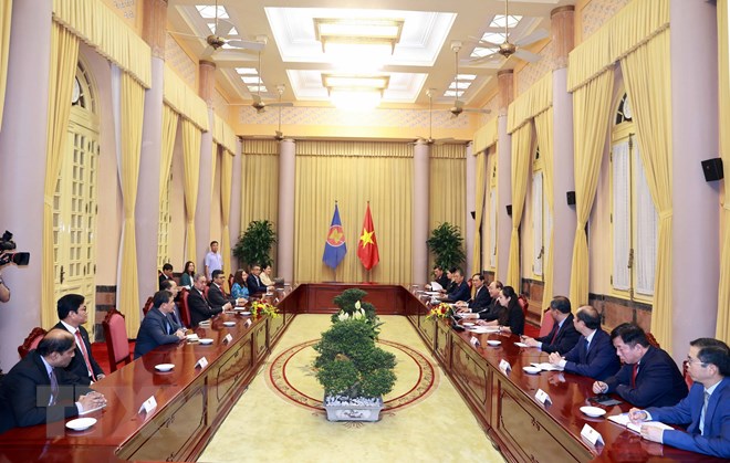 Chủ tịch nước tiếp đại sứ, đại biện các nước ASEAN tại Việt Nam