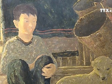 Lacquer paintings depict old villages