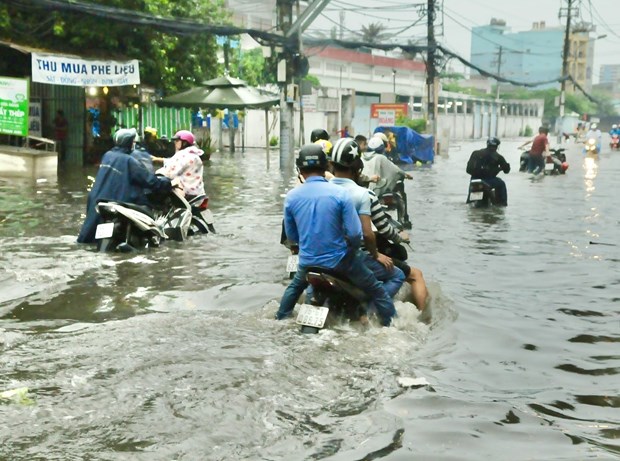 Heavy rain submerges streets in Ho Chi Minh City hinh anh 2