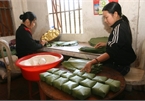 Time for Tet  means it's time for a bite of banh chung