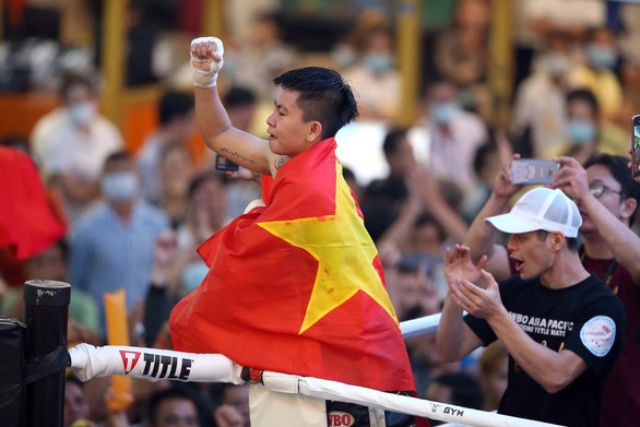 First Vietnamese female boxer wins WBO Asia Pacific competition hinh anh 1