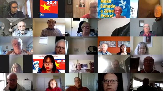 Vietnamese, Canadian friends come together online on national reunification anniversary hinh anh 1