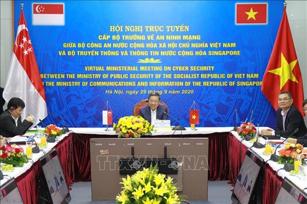 Vietnam, Singapore hold ministerial conference on cyber security hinh anh 1