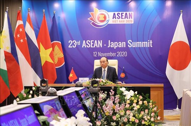 23rd ASEAN-Japan Summit held online hinh anh 1