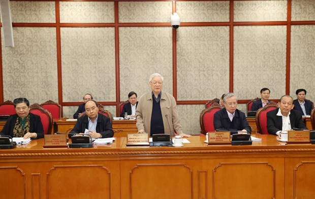Politburo discusses finalisation of National Party Congress documents hinh anh 1