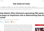 Indian newspaper highlights importance of Vietnam’s 13th party congress