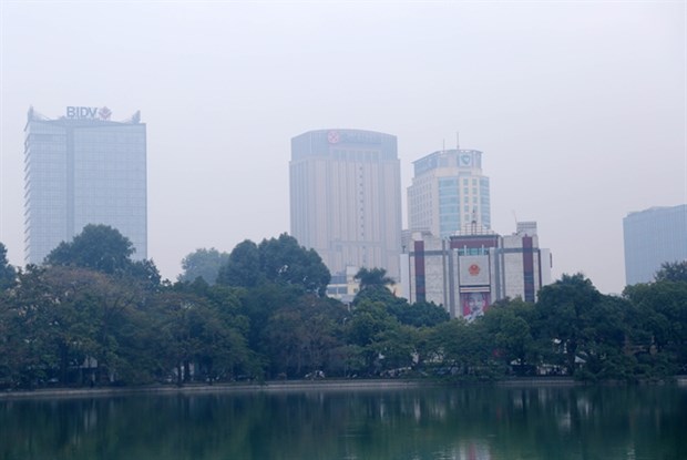 Winter air warning on heavily polluted days