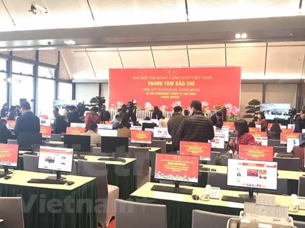 More than 200 media outlets to cover 13th National Party Congress at the scene hinh anh 1