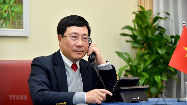Deputy PM, FM Pham Binh Minh holds phone talks with US State Secretary Antony Blinken
