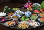 Traditional Tet food offerings to ancestors