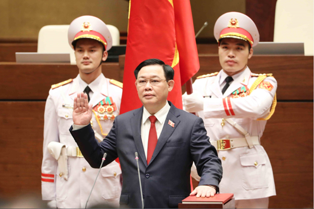 Vuong Dinh Hue elected as Chairman of NA, National Election Council
